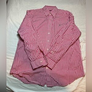 Vineyard Vines Pink and White Gingham Shirt